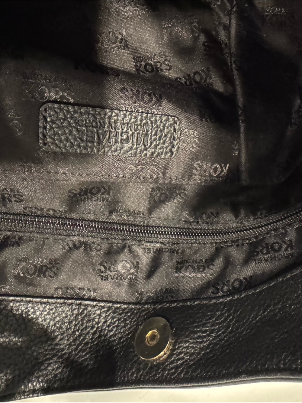 Michael Kors Black Pebbled Leather Hobo with Gold Hardware - Picture 8 of 8